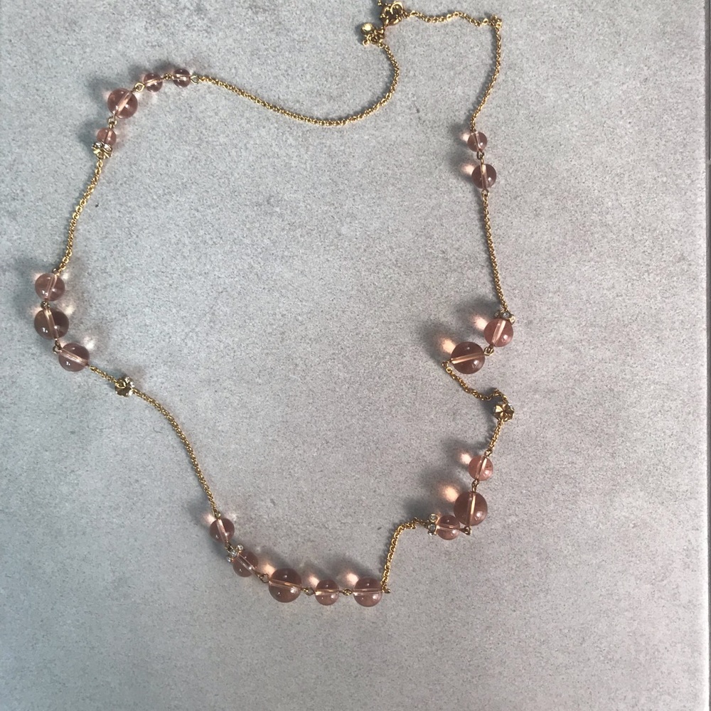 J.Crew Glass bead and Gold necklace